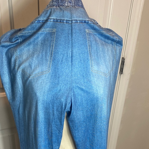 Blue Lace Trim Leggings - Picture 9 of 11